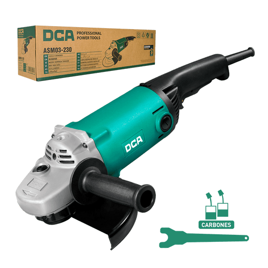AMOLADORA ANGULAR 230MM 2200W D22MM 6600/MIN GATILLO