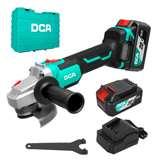 AMOLADORA 20V BRUSHLESS 115MM 4.5” M14 8500/MIN 4.0AHX2 MALETIN