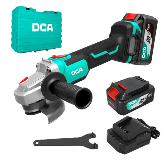 AMOLADORA 20V BRUSHLESS 125MM 5.0” M14 8500/MIN 4.0AHX2 MALETIN