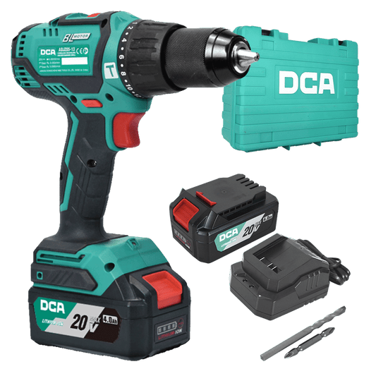 TALADRO PERCUTOR 20V BRUSHLESS 13MM 60N.M (22+2) B:2×4.0AH MALETIN