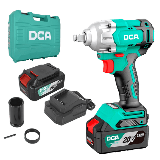 LLAVE DE IMPACTO 20V BRUSHLESS 1/2” 320NM 4.0AHX2 MALETIN