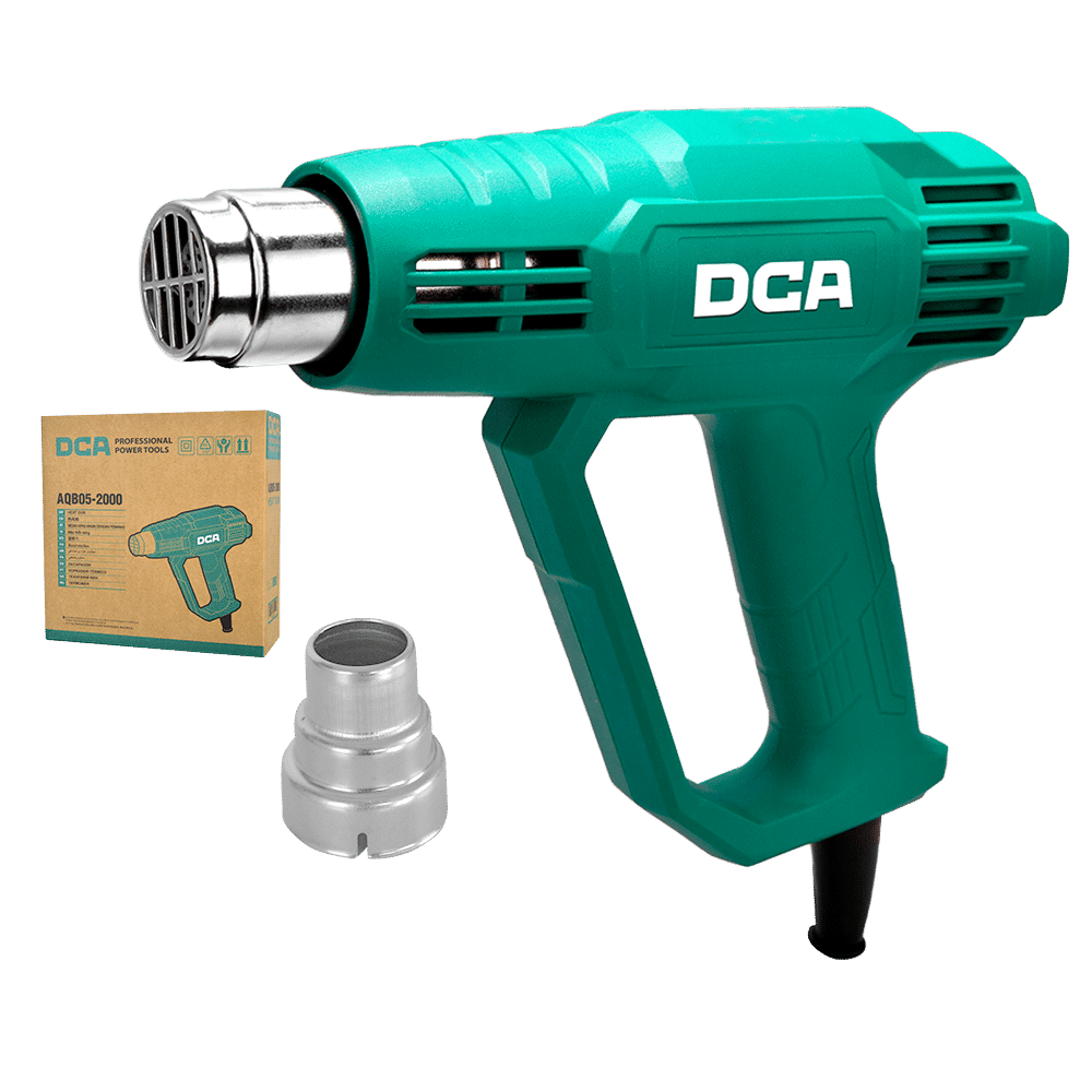 PISTOLA DE CALOR 2000W 3 NIVELES 50/400/600ºC 300/300/500L/MIN