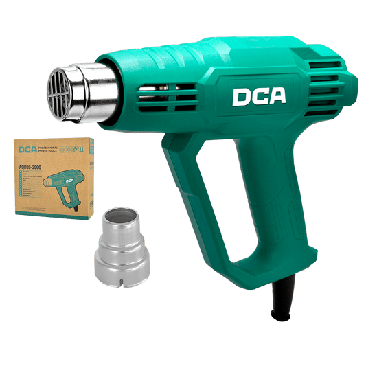 PISTOLA DE CALOR 2000W 3 NIVELES 50/400/600ºC 300/300/500L/MIN