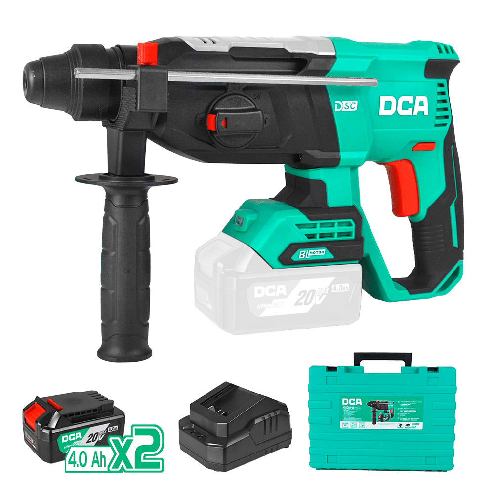 ROTOMARTILLO 20V 600W 26MM 3.1J 0-960/MIN 0-4260BPM 2X4.0AH BRUSHLESS