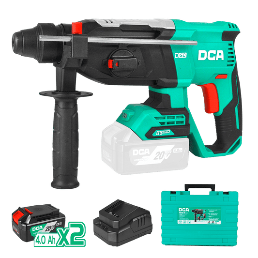 ROTOMARTILLO 20V 600W 26MM 3.1J 0-960/MIN 0-4260BPM 2X4.0AH BRUSHLESS