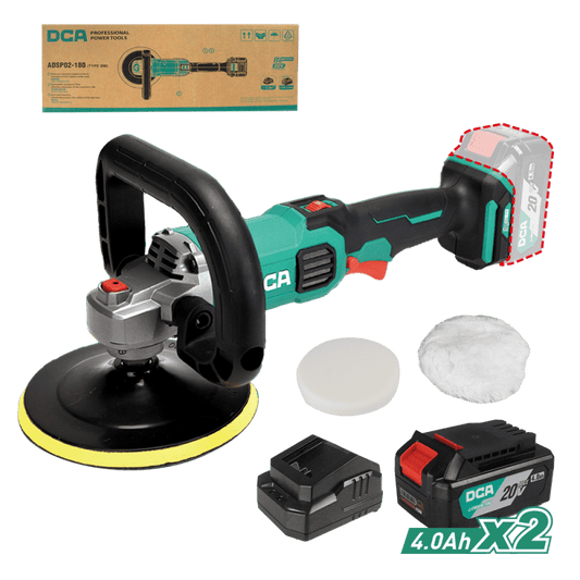 PULIDORA 20V BRUSHLESS 2X4.0AH 180MM