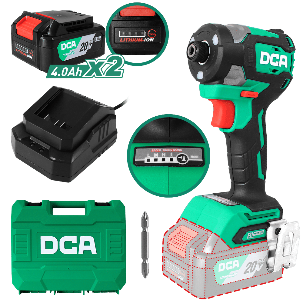 LLAVE DE IMPACTO BRUSHLESS 20V 208NM B:2.0HX1